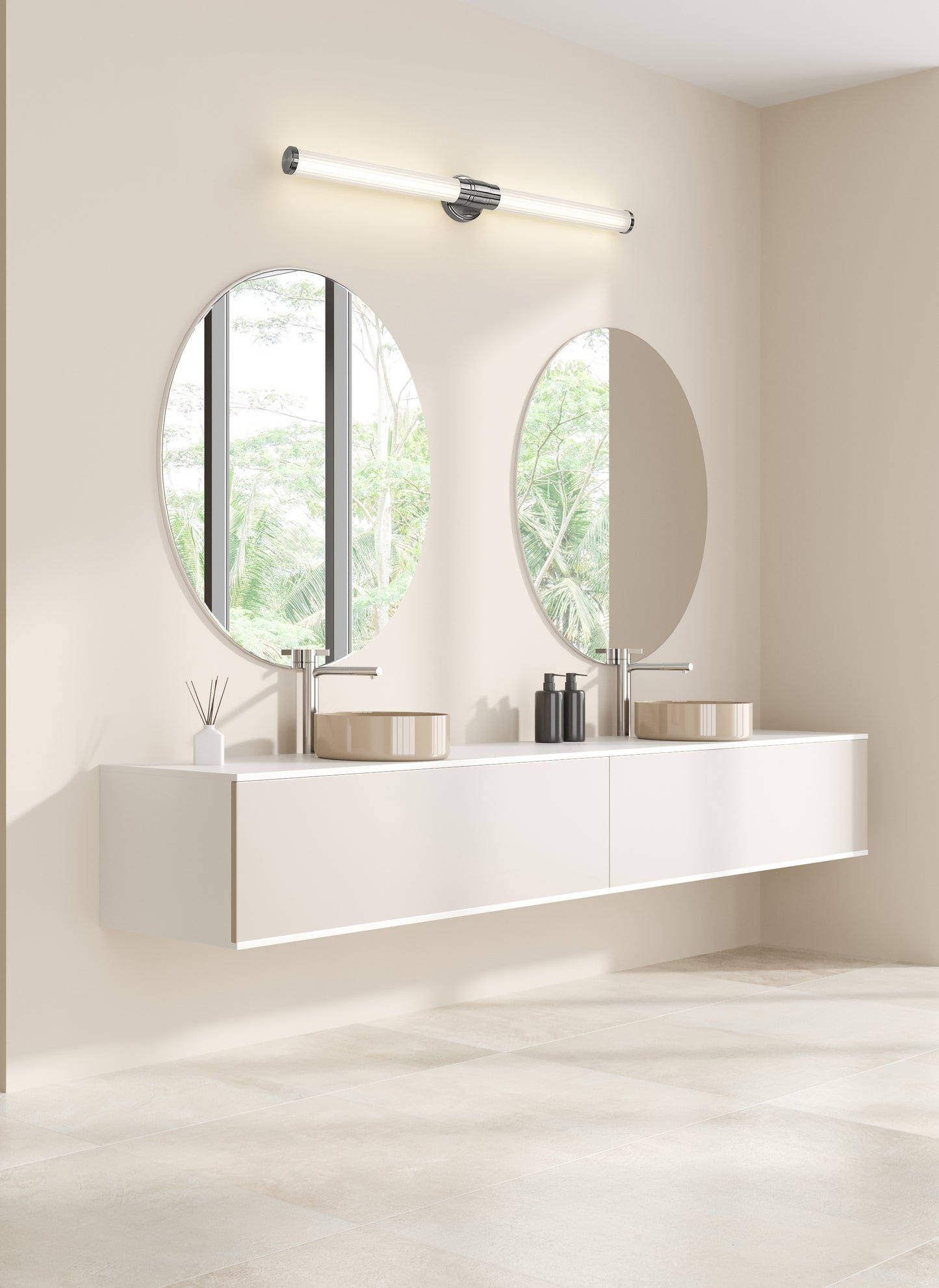 1020-40W-BN-LED - Warwick 1 Light 40" Vanity - Brushed Nickel