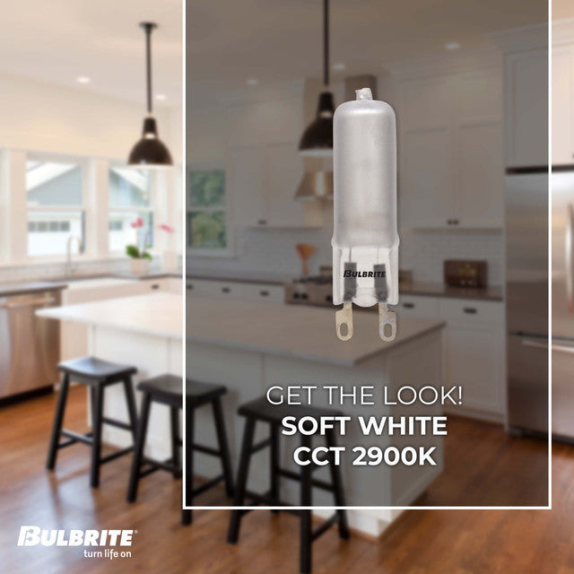 654140 - Frosted G9 Mini Halogen T4 Bi-Pin Halogen Light Bulb - 40 Watt - 5 Pack