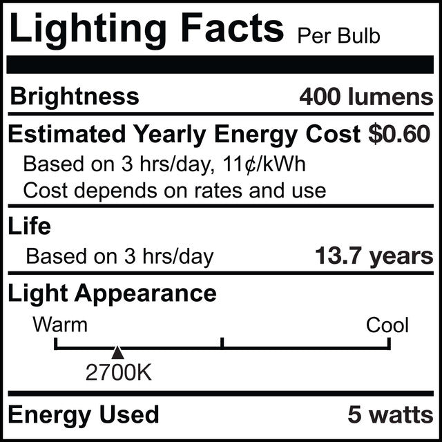 776720 - Filaments Dimmable Clear Glass 15" T9 LED Light Bulb - 5 Watt - 2700K - 4 Pack
