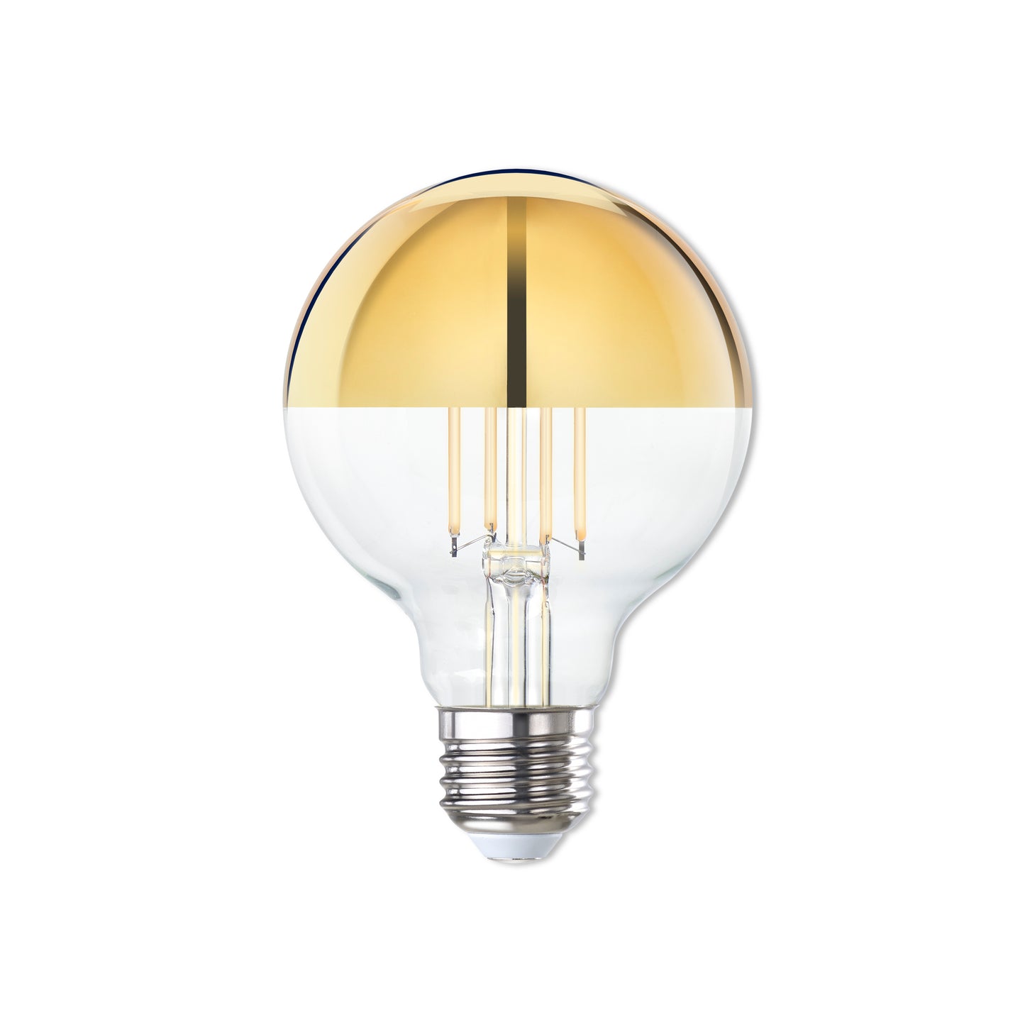 776923 - Globe G25 Half Gold LED Light Bulb - 4.5 Watt - 2700K - 4 Pack