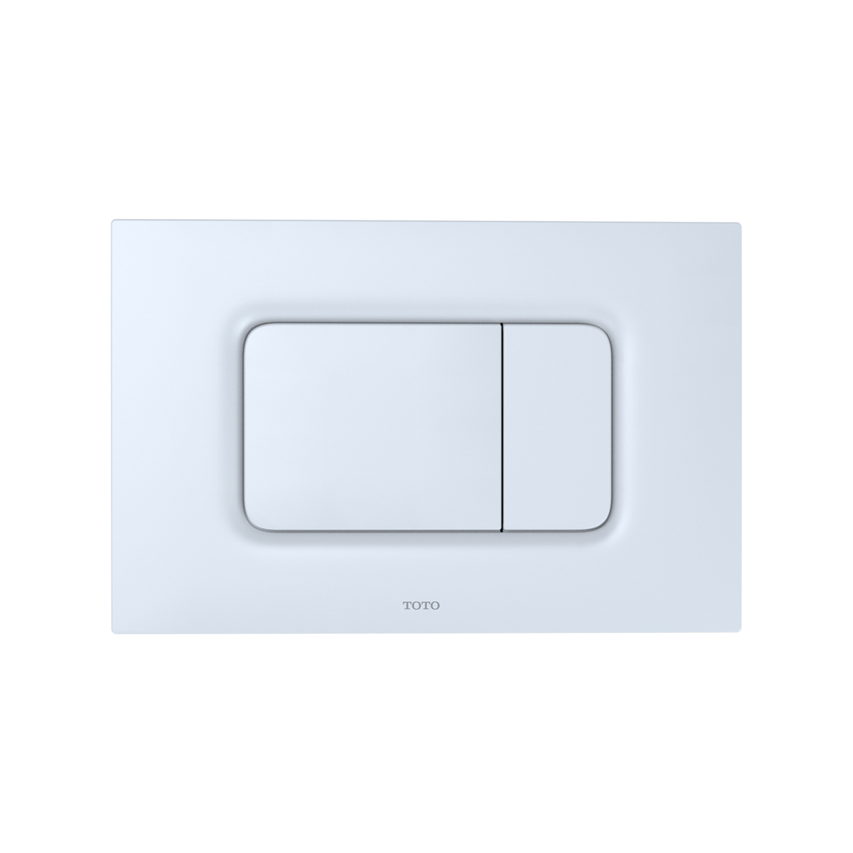 YT920#WH - Dual Flush Rectangle Push Button Plate for Select DuoFit In-Wall Tank Unit - White Matte