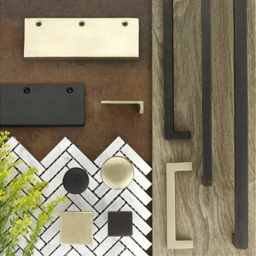 86671TWB - Rustic Modern 8" Center to Center Handle Cabinet Pull - Sandcast Bronze Collection - Tumbled White Bronze