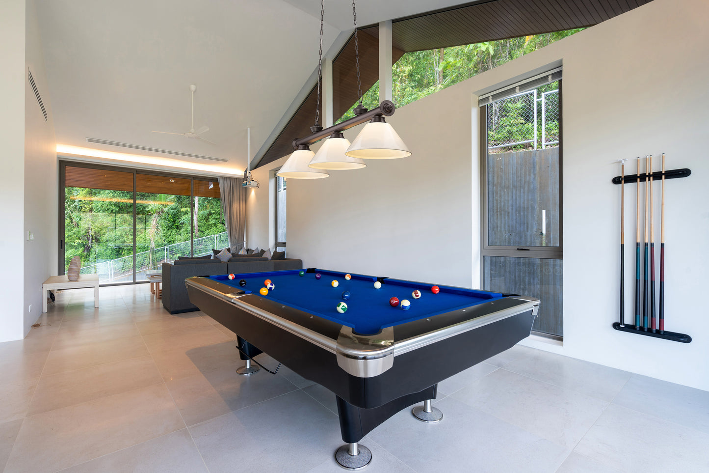 2306-3BRZ-PWH - Cordon 3 Light 57" Billiard - Bronze