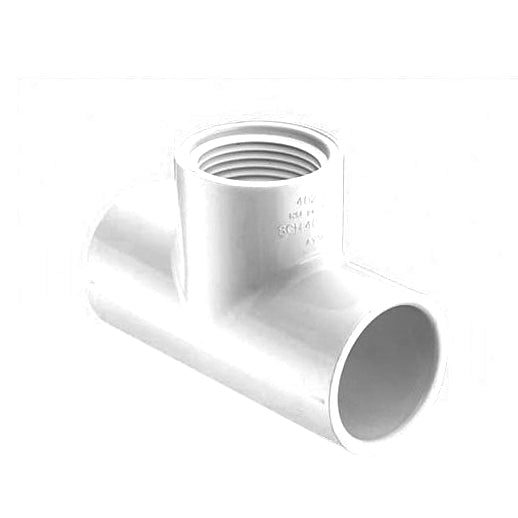 402-010 - 1" Schedule 40 PVC Tee - Socket x Socket x FIPT