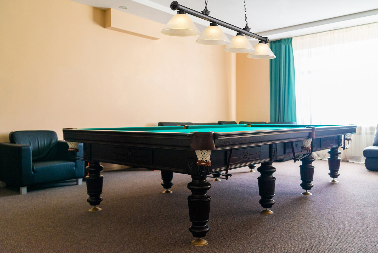 2306-4BP-AWL14 - Cordon 4 Light 81" Billiard - Bronze Plate