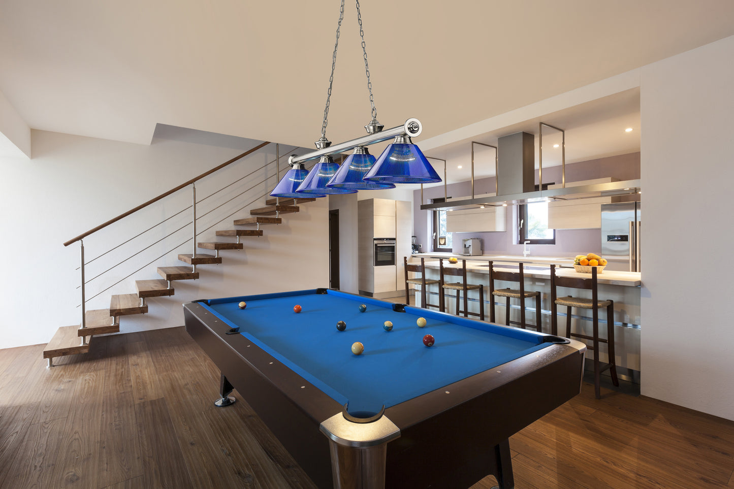 2306-4BN-ARDB - Cordon 4 Light 81" Billiard - Brushed Nickel