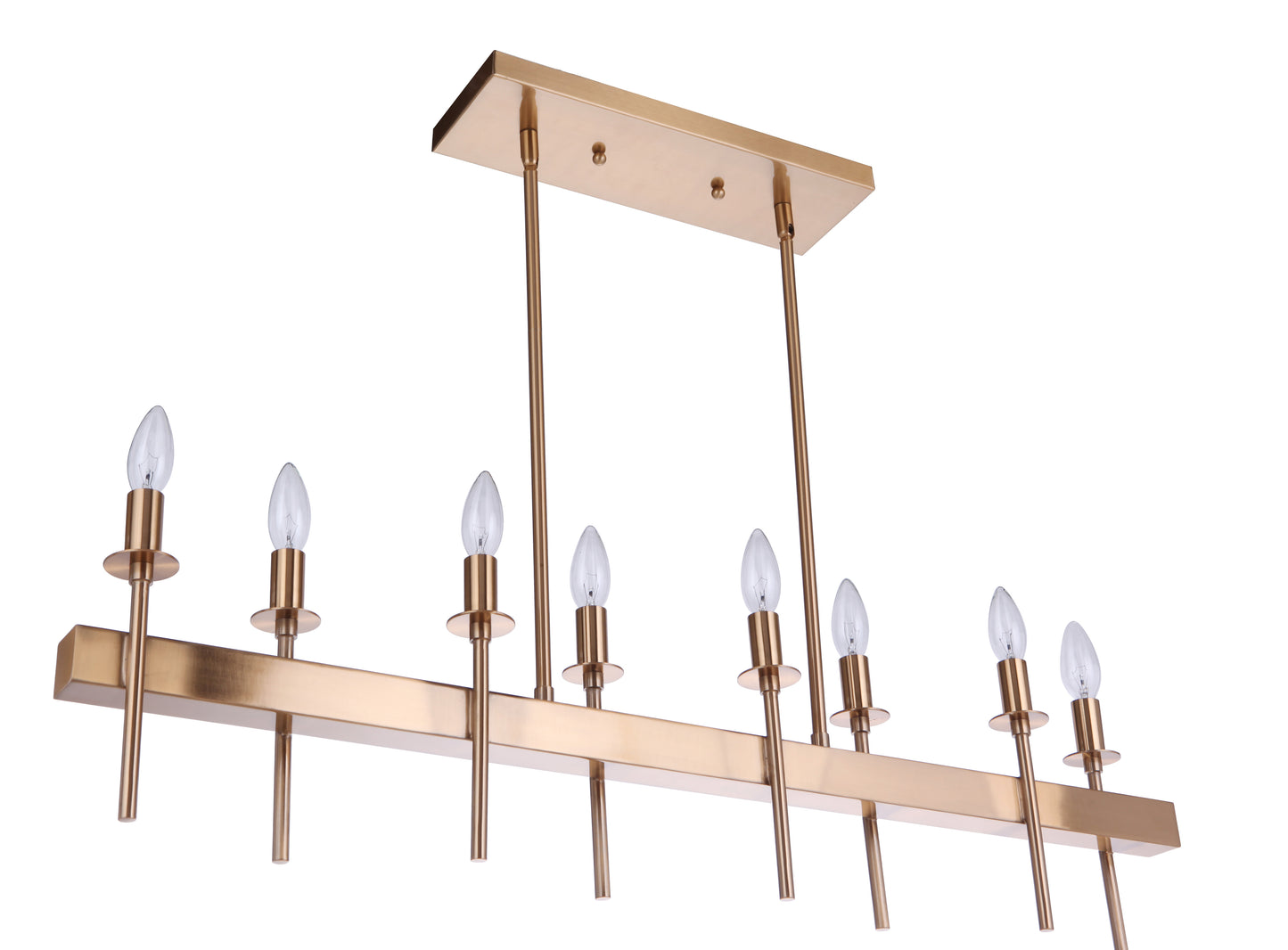 54378-SB - Larrson 8 Light 4.75" Wide Island Light - Satin Brass