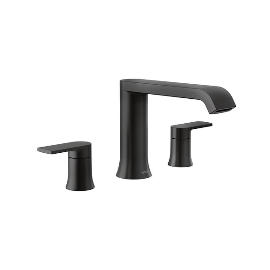 T908BL - Genta LX Two-Handle Low Arc Roman Tub Faucet - Trim Only - Matte Black
