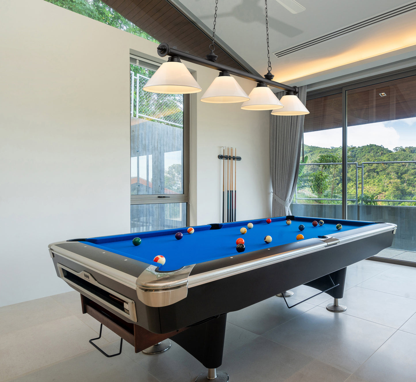 2306-4MB-PWH - Cordon 4 Light 81" Billiard - Matte Black