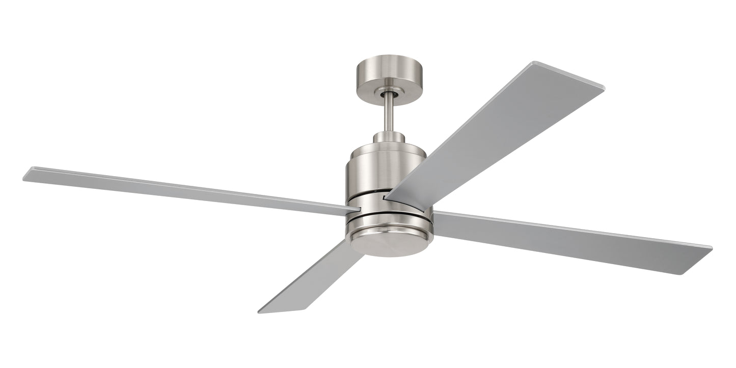 MCY60BNK4 - McCoy 60" 4-blade ceiling fan with 2-wire HW wall control 60" 4 Blade Ceiling Fan with Light Kit - Brushed Nickel