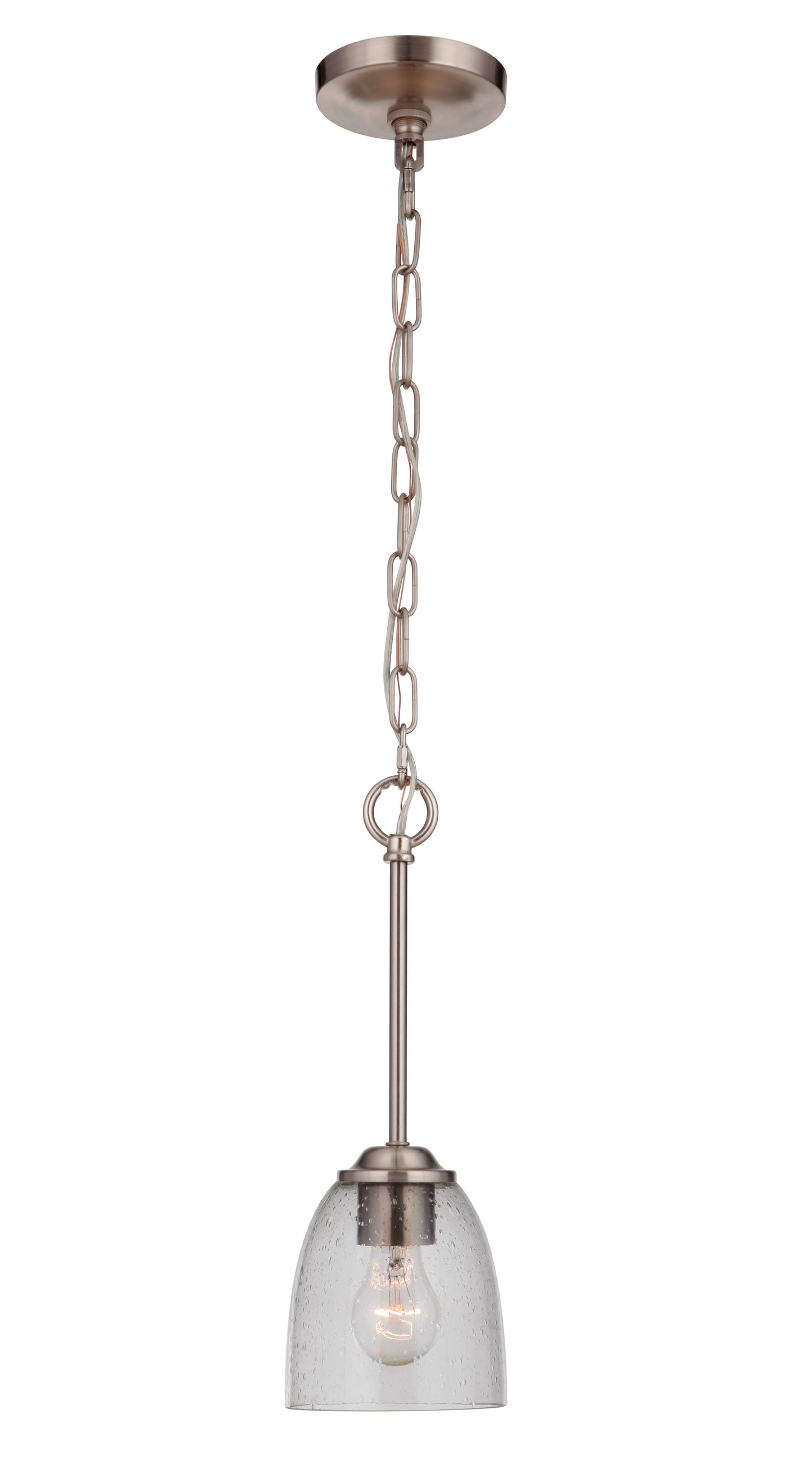 49991-BNK - Serene 1 Light 5.5" Wide Mini Pendant - Brushed Nickel