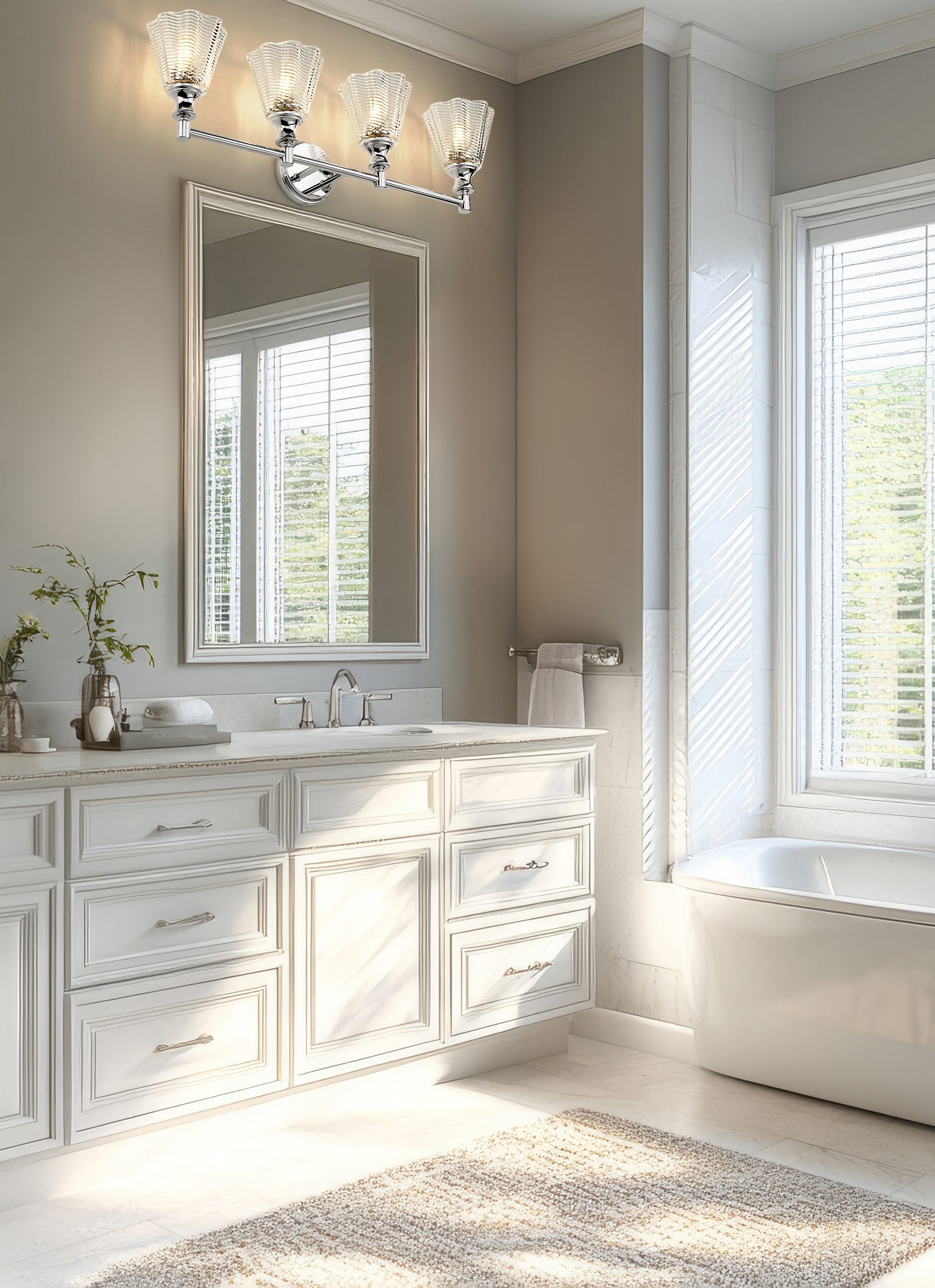 7704-4V-CH - Auden 4 Light 32" Vanity - Chrome