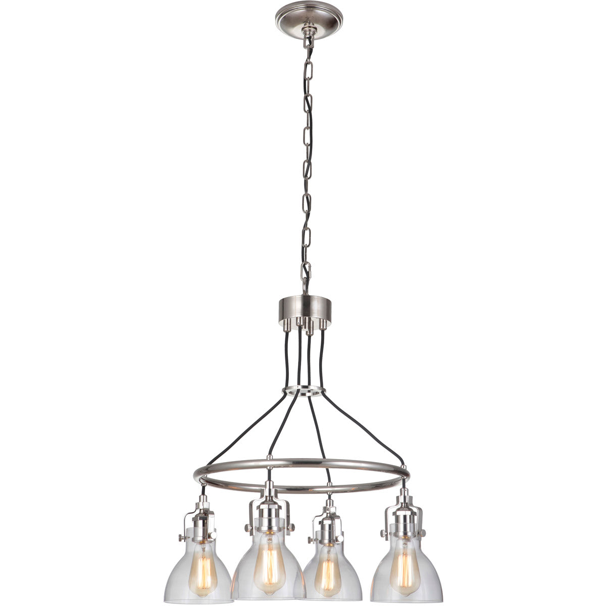 51224-PLN - State House 4 Light 24" Wide Chandelier - Polished Nickel