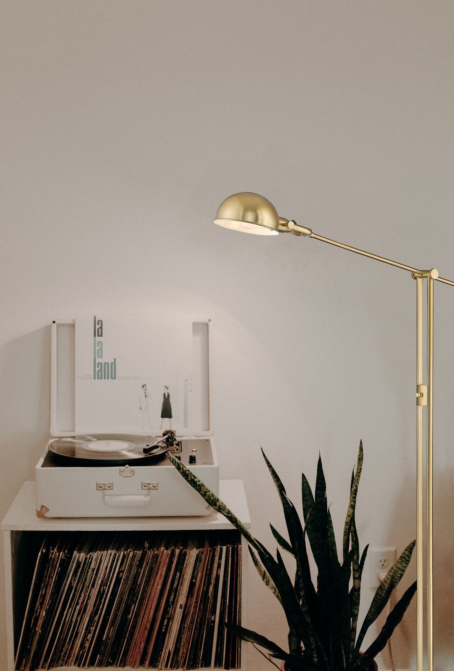 741FL-HBR - Grammercy Park 1 Light Floor 82" Lamp - Heritage Brass