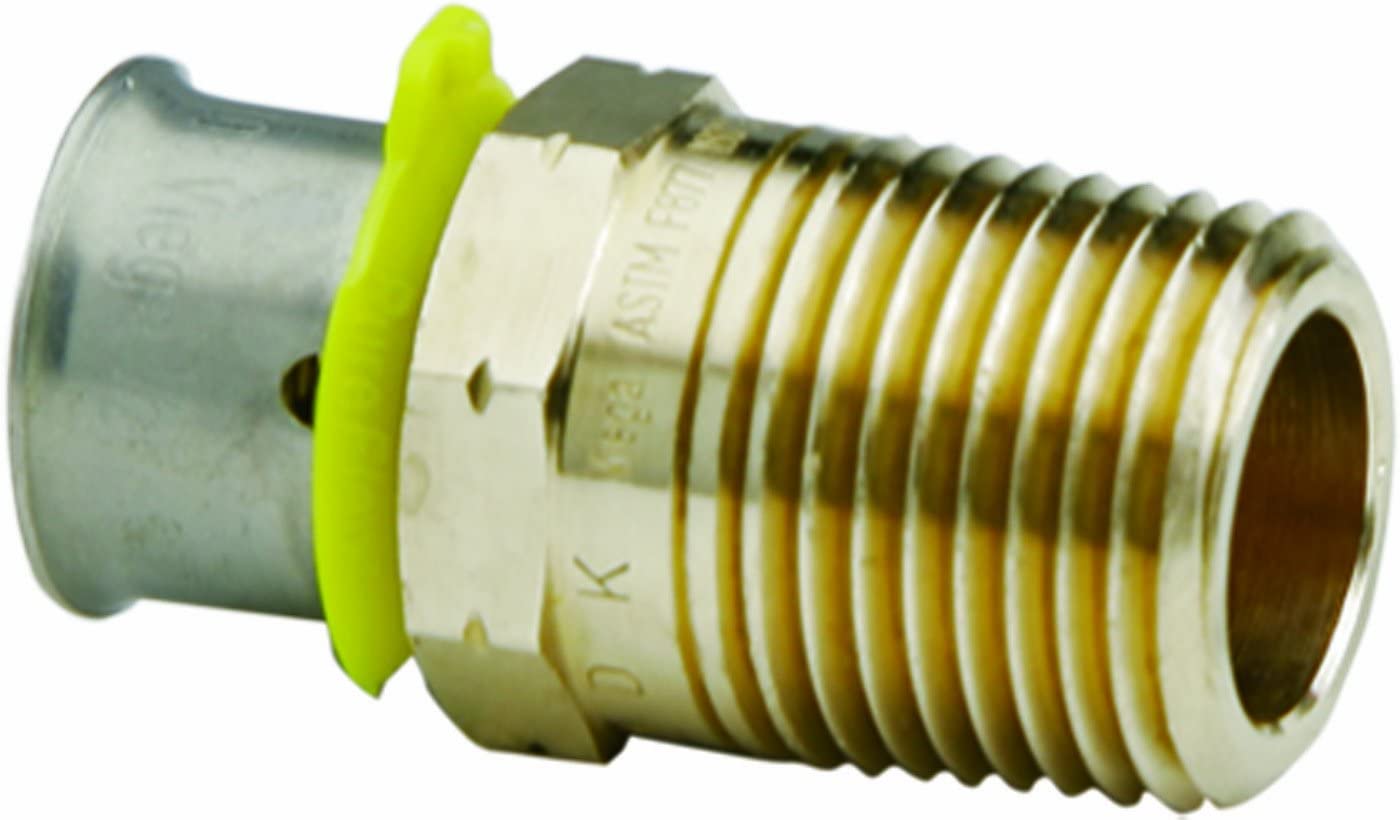 90591 - PureFlow Zero Lead Bronze PEX Press Adapter Straight Male 2" by 2" Press x Male