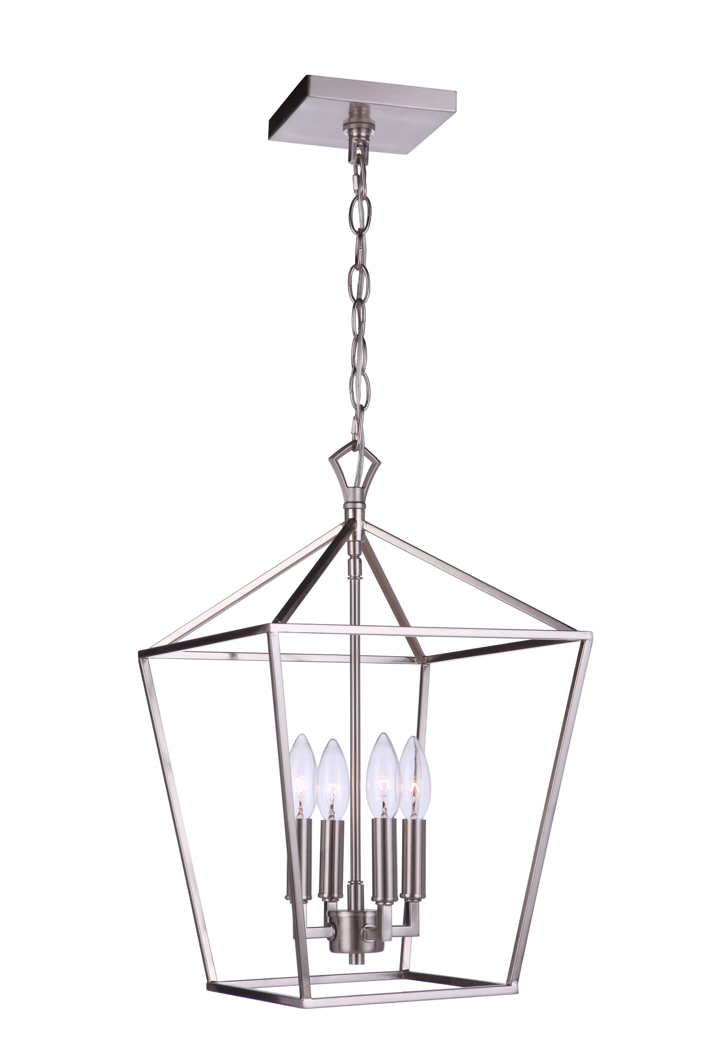 56334-BNK - Flynt II 4 Light 12" Wide Foyer Light - Brushed Nickel