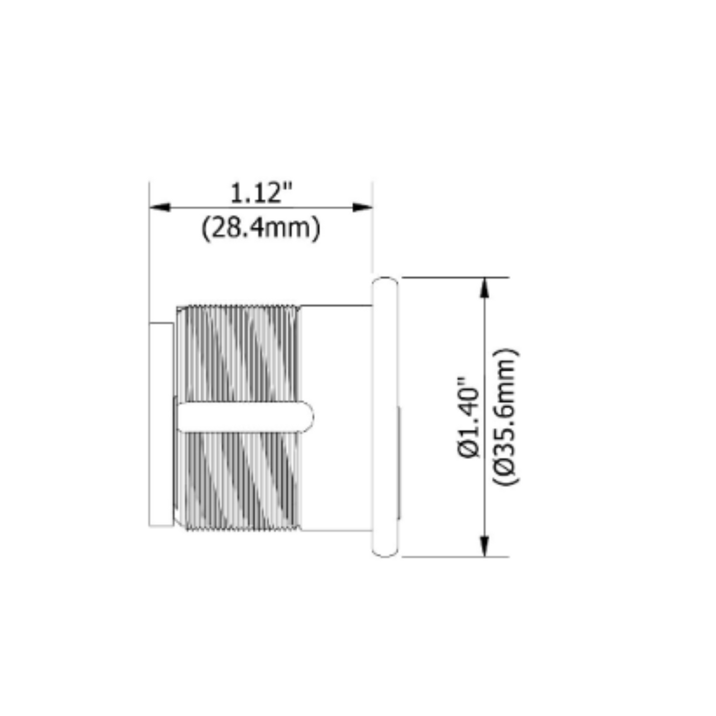 GMSM118SC26D-ATA2 - Mortise Cylinder - 1-1/8in 5-Pin Schlage C, Adams Rite/Yale Cam, Satin Chrome