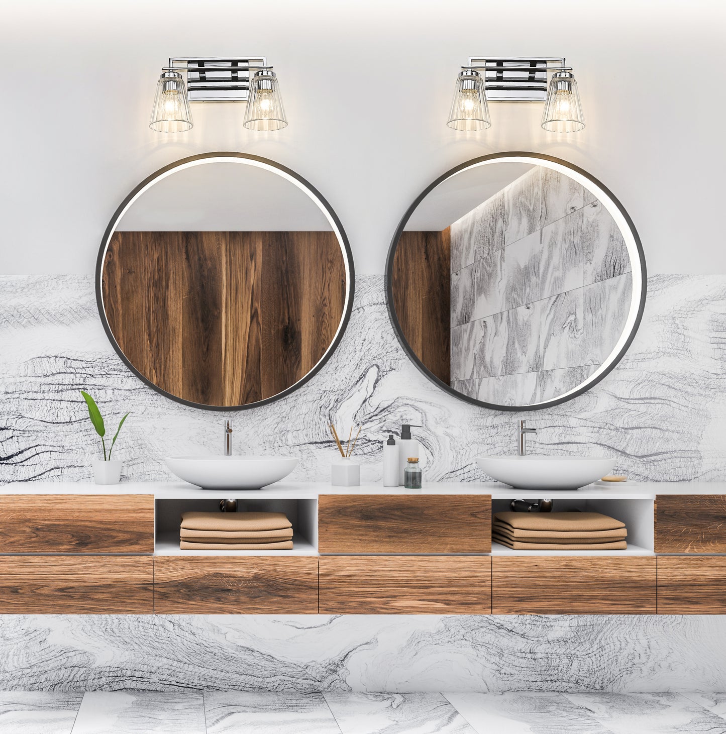 823-2V-CH - Lyna 2 Light 16" Vanity - Chrome