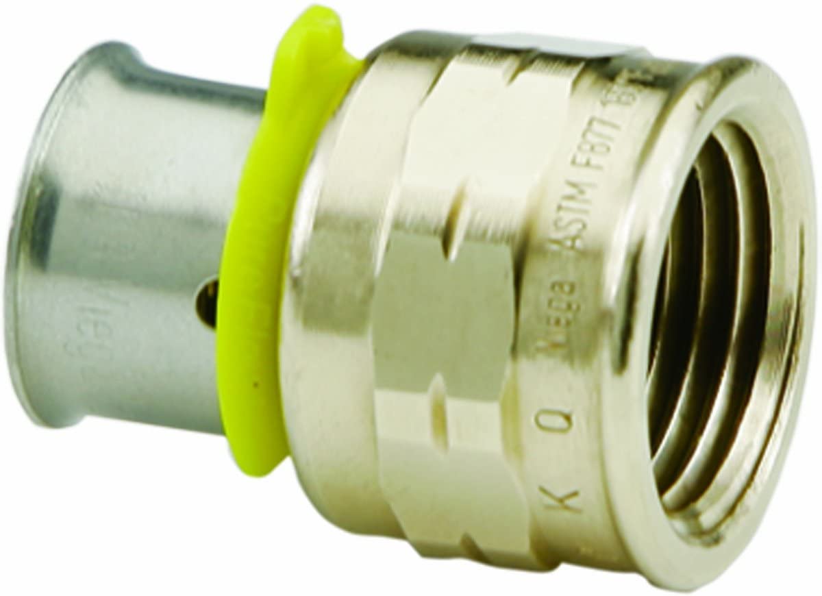 91525 - PureFlow Zero Lead Bronze PEX Press Adapter Straight Female 1/2" by 3/4" Press