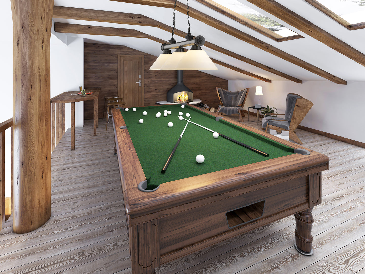 2306-3BP-AMO14 - Cordon 3 Light 57" Billiard - Bronze Plate