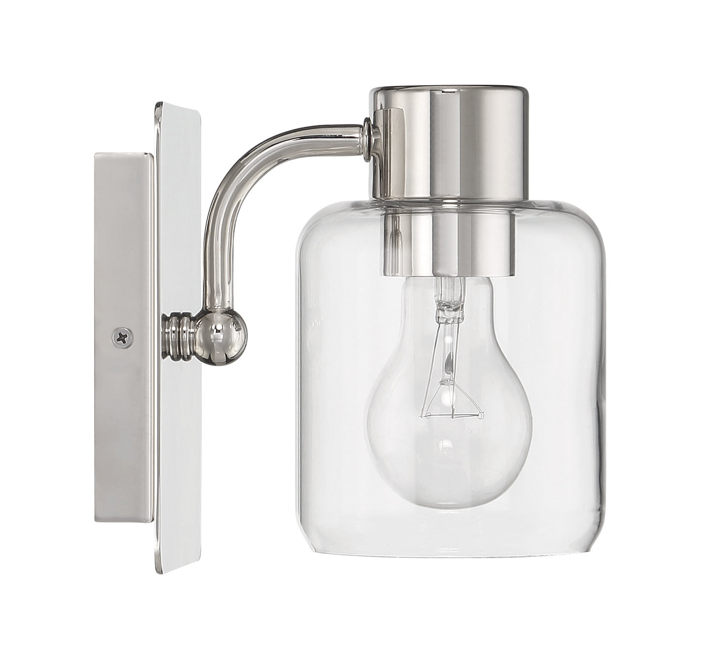 17705PLN1 - Rori 1 Light 6.5" High Wall Sconce - Polished Nickel