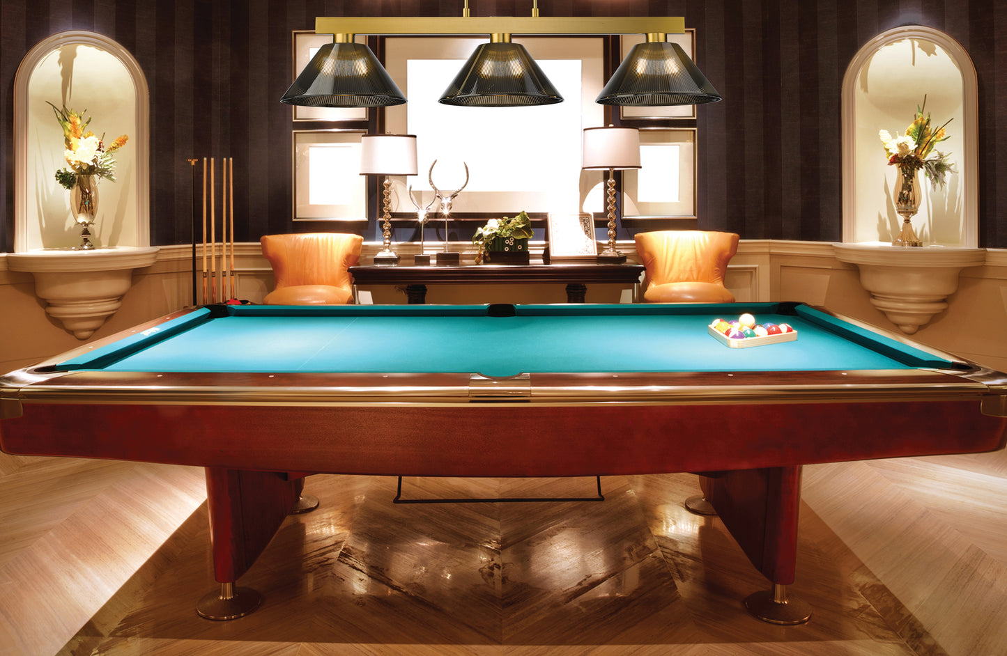 152MGLD-ARS - Cobalt 3 Light 50" Billiard - Modern Gold