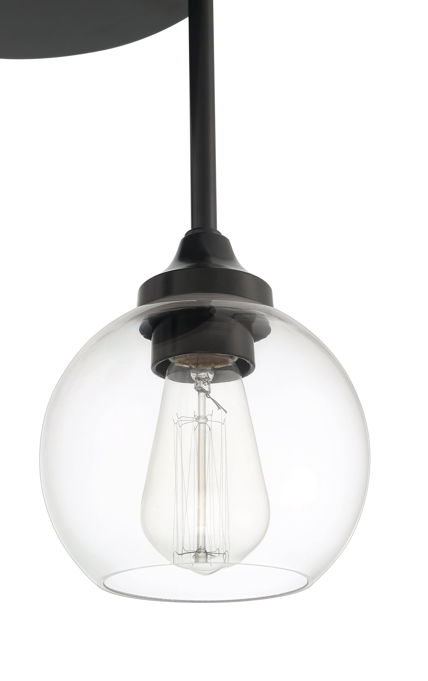 56253-FB - Glenda 3 Light 14.25" Wide Semi Flush Mount - Flat Black