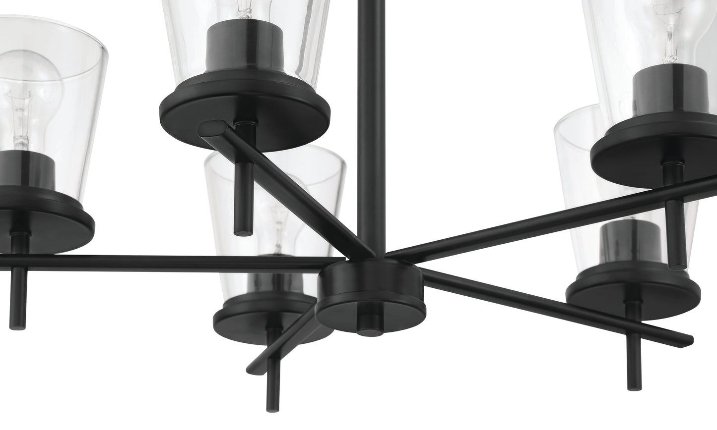 60425-FB - Connell 5 Light 25" Wide Chandelier - Flat Black