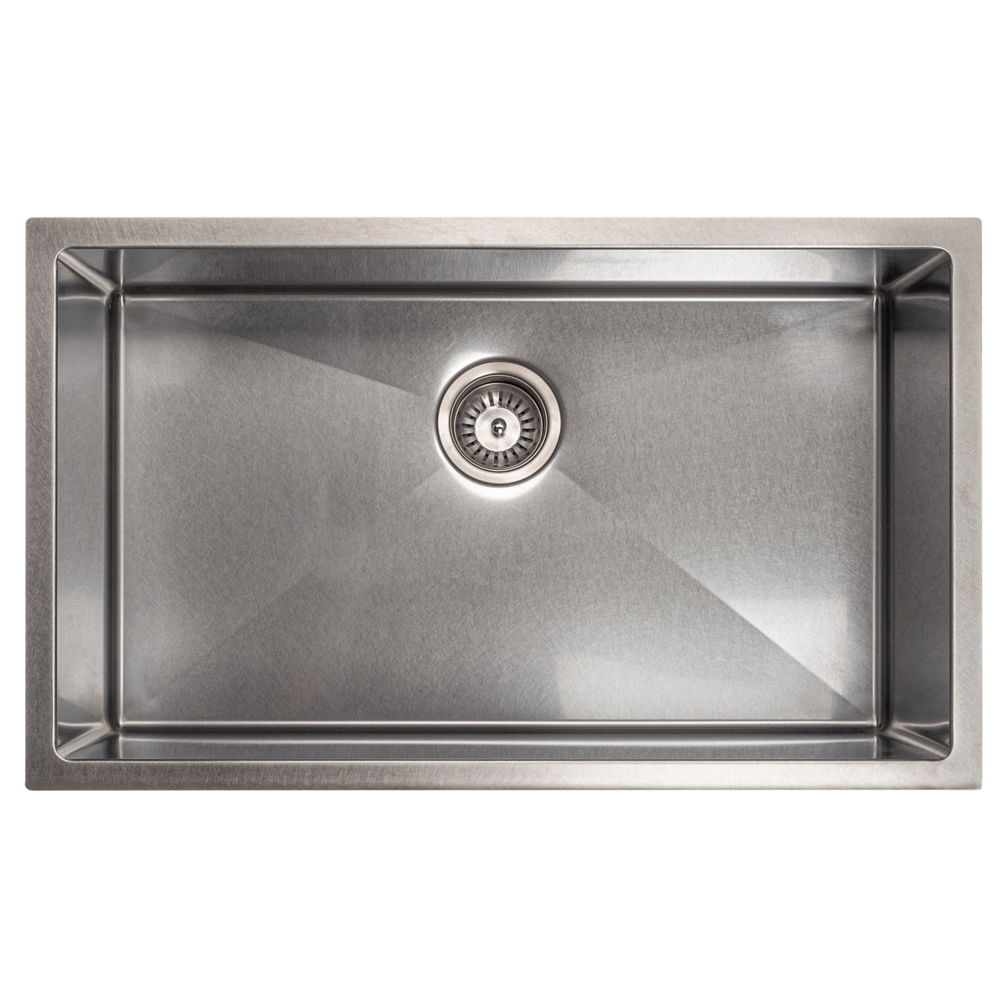 SRS-33S - 33" Meribel Undermount Single Bowl Satin Stainless Steel Kitchen Sink with Bottom Grid