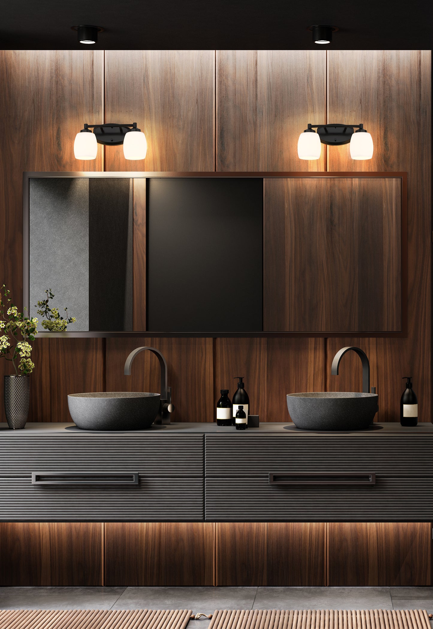 745-2V-MB - Kendrick 2 Light 14" Vanity - Matte Black
