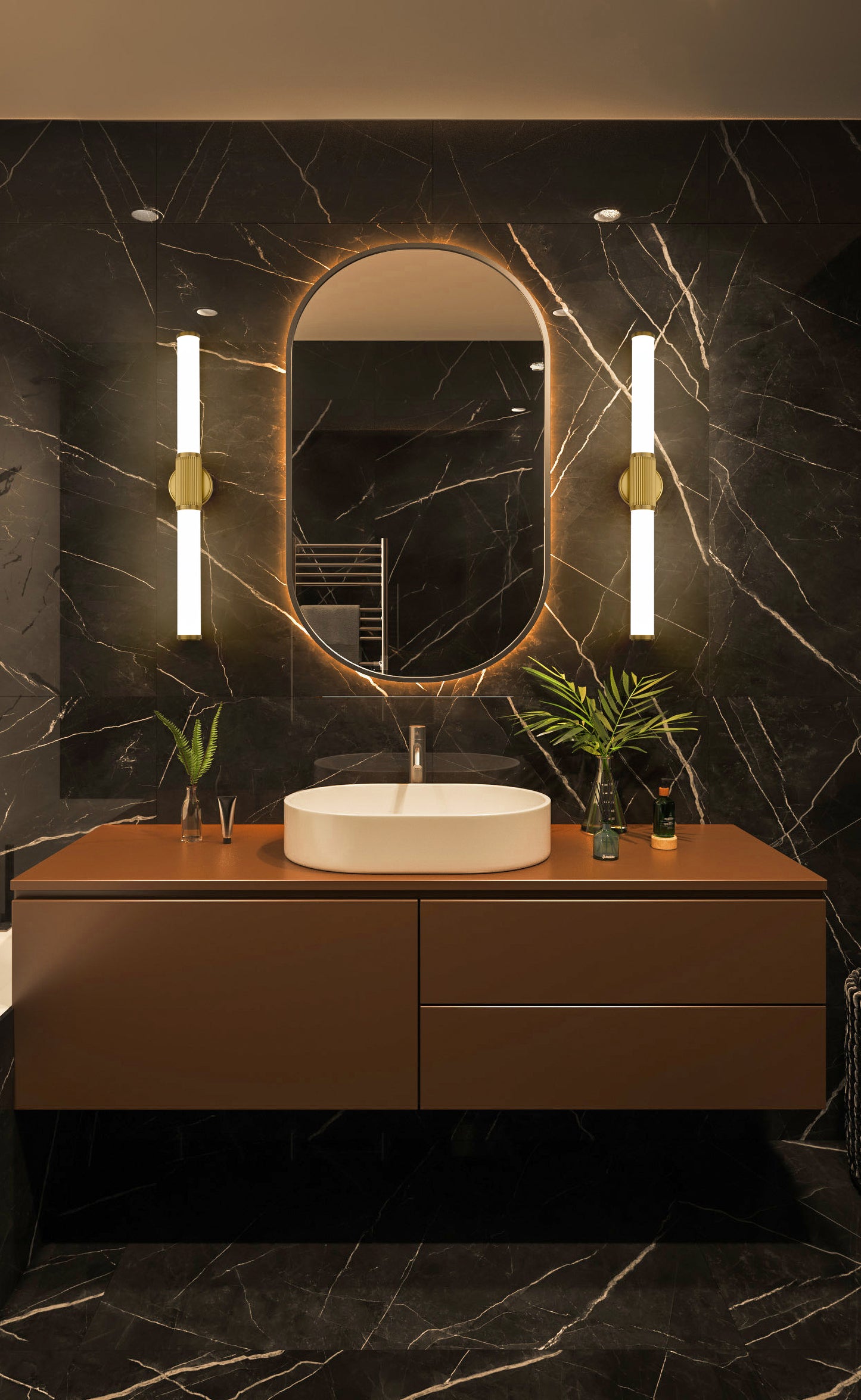 1021-32W-MGLD-LED - Solange 1 Light 32" Vanity - Modern Gold