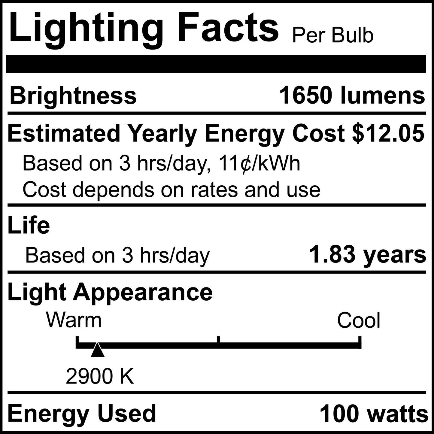601101 - Dimmable Clear T3 Halogen RSC Base Light Bulb - 100 Watt - 2900K - 10 Pack