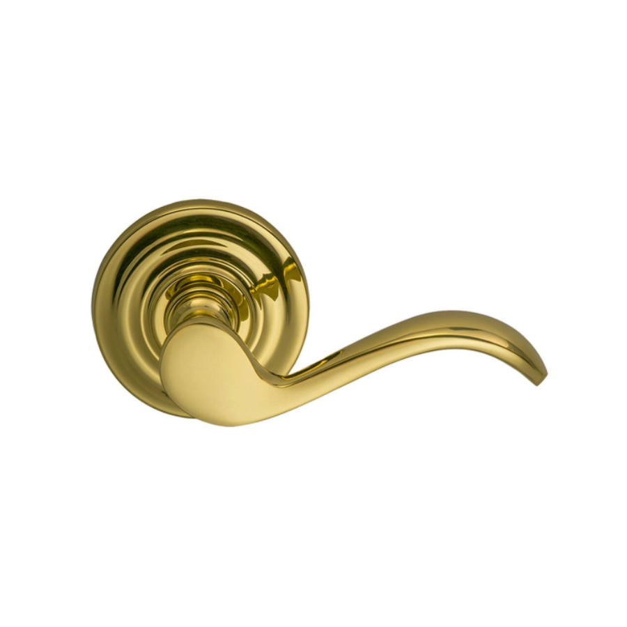 895TD/238F.PR3 - Passage Wave Lever - Traditional Rose - Polished Brass Lacquered