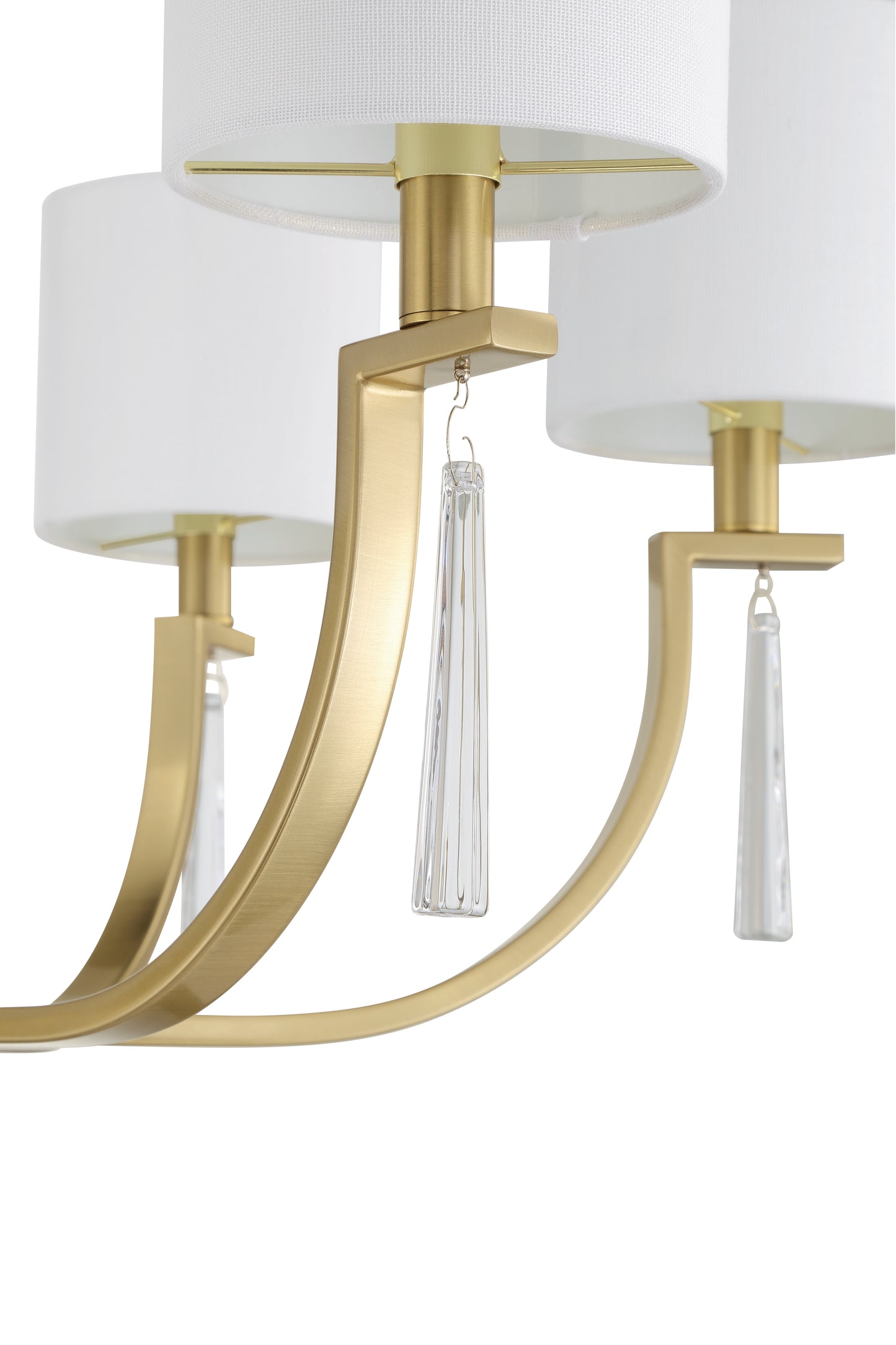 58226-SB - Fortuna 6 Light 28" Wide Chandelier - Satin Brass
