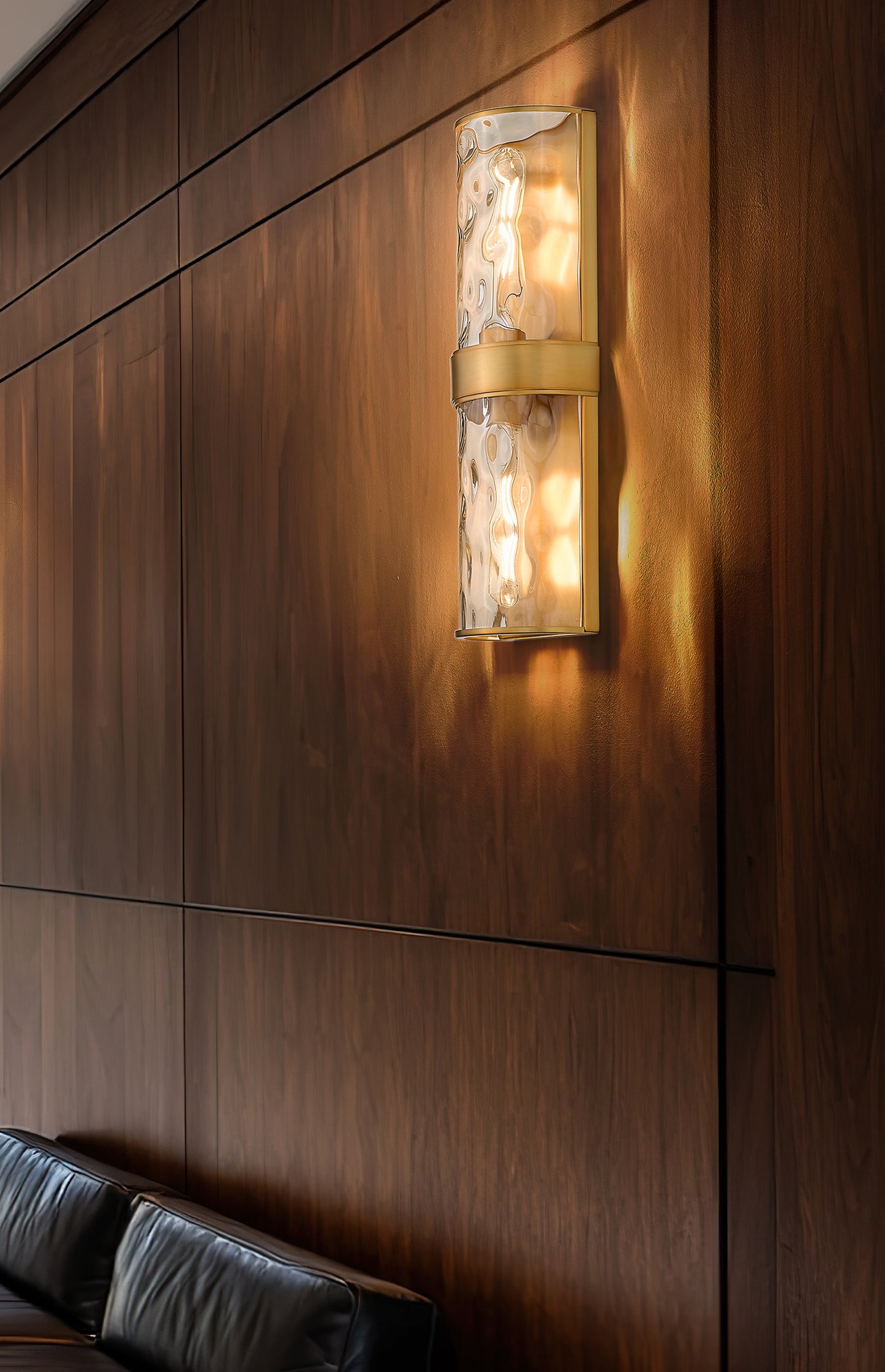 3053-2SL-RB - Meridian 2 Light Wall 18" Sconce - Rubbed Brass