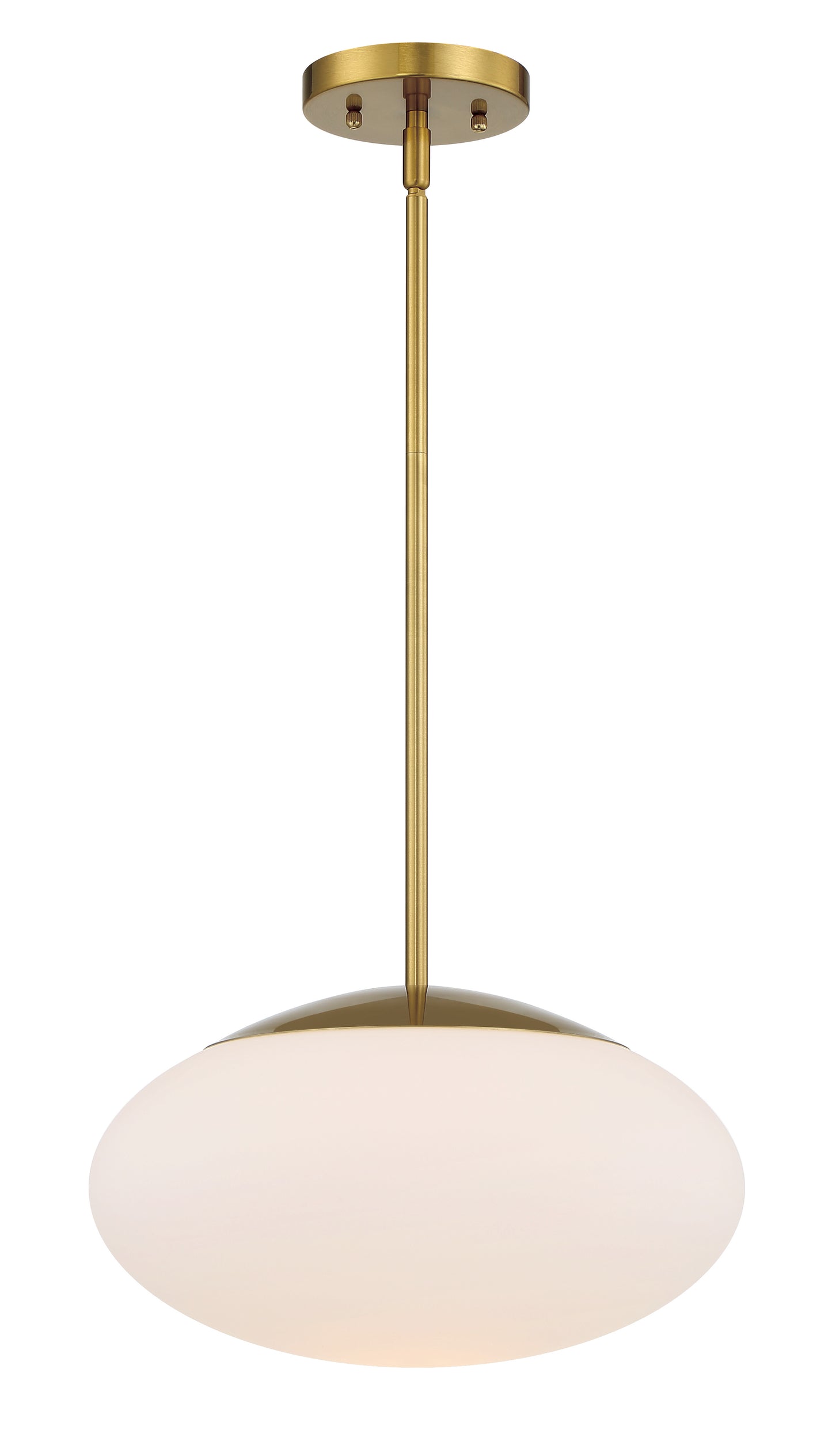 56894-SB-WG - Gaze 1 Light 14" Wide Pendant - Satin Brass
