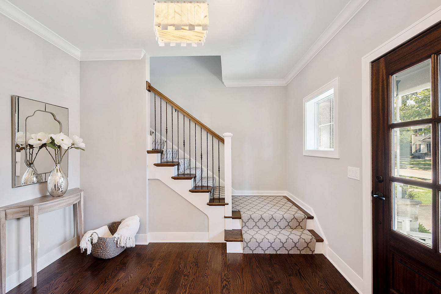 345F17-PN - Viviana 6 Light Flush 18" Mount - Polished Nickel