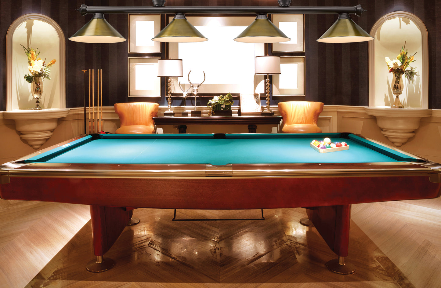 2306-4BRZ-RB15 - Cordon 4 Light 81" Billiard - Bronze