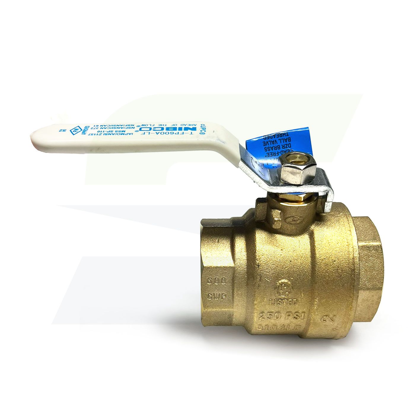 NL998XD - 2" Threaded Lead-Free Ball Valve - T-FP-600A - Brass