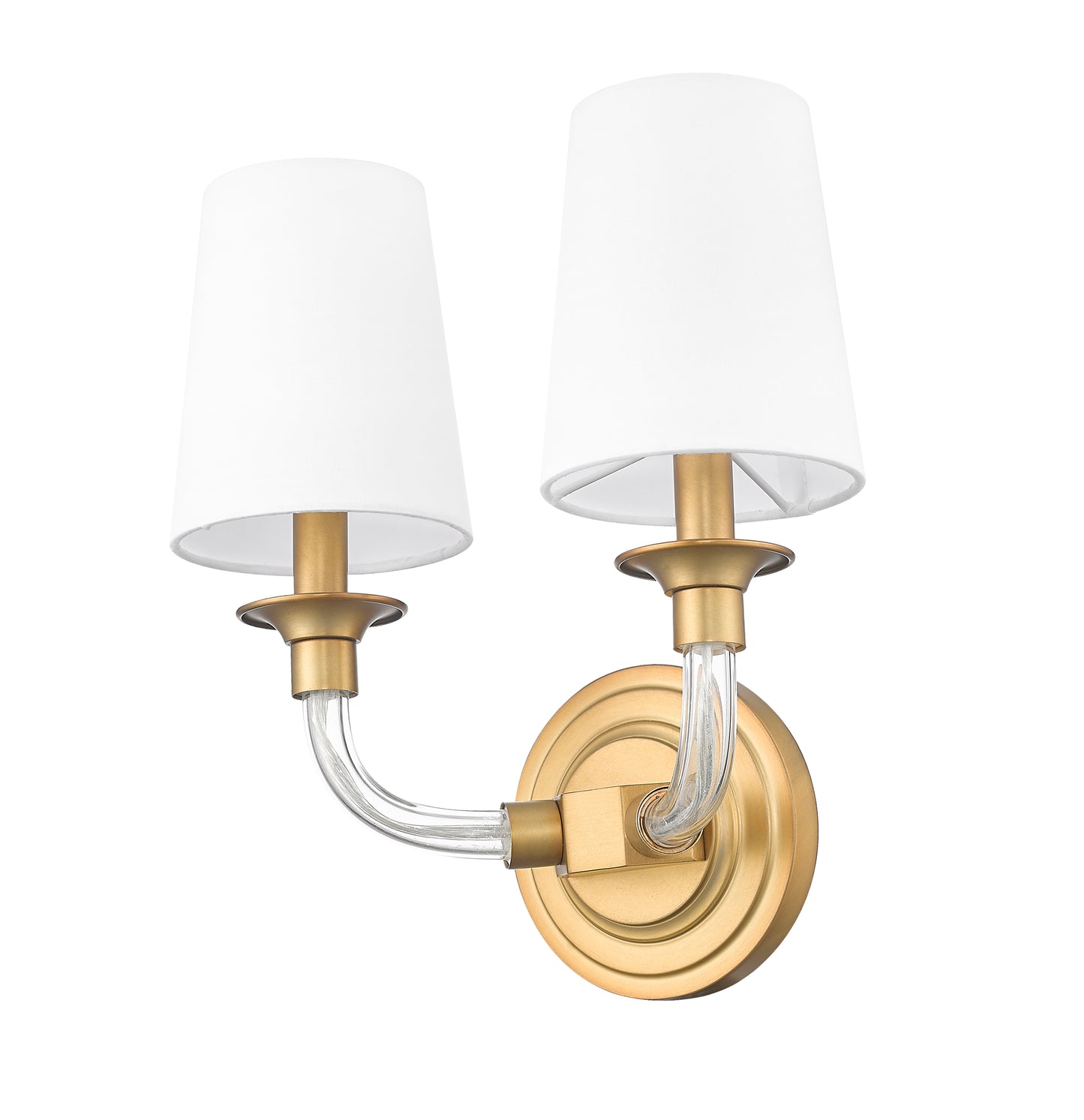 1950-2S-RB - Katerina 2 Light Wall 13" Sconce - Rubbed Brass
