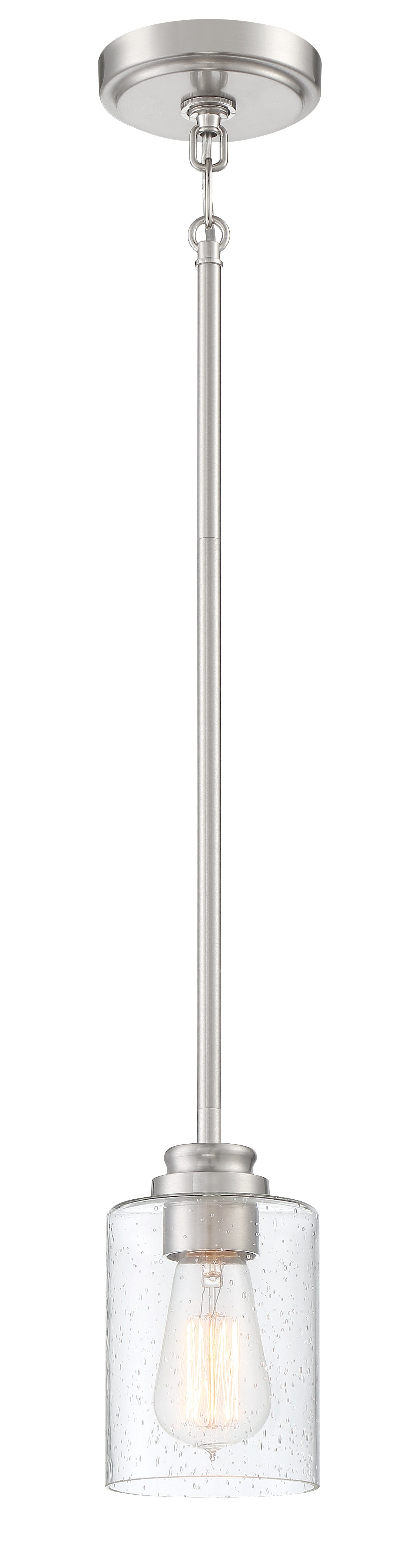 50591-BNK - Bolden 1 Light 5" Wide Mini Pendant - Brushed Nickel
