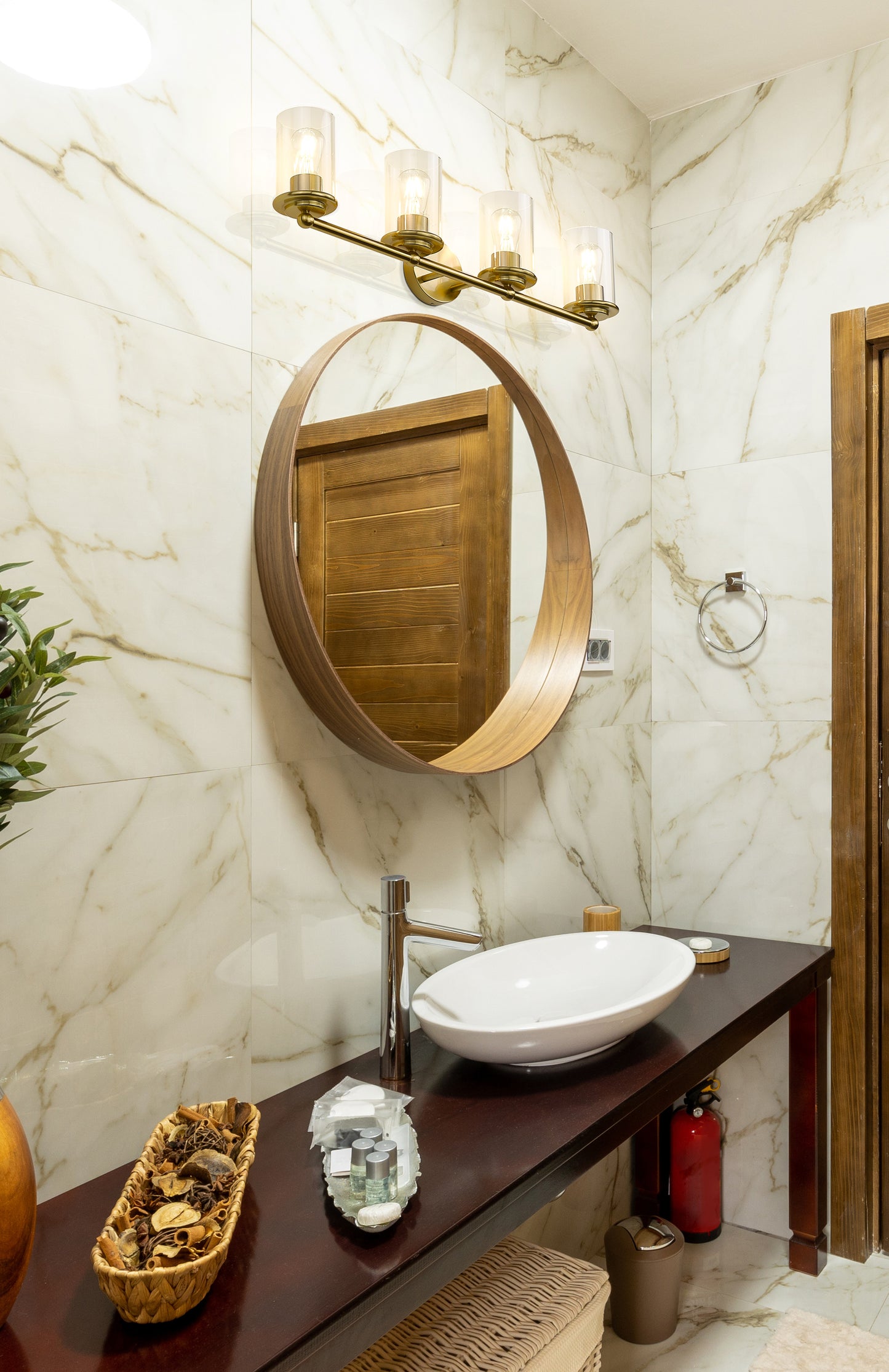 742-4V-LG - Thayer 4 Light 31" Vanity - Luxe Gold