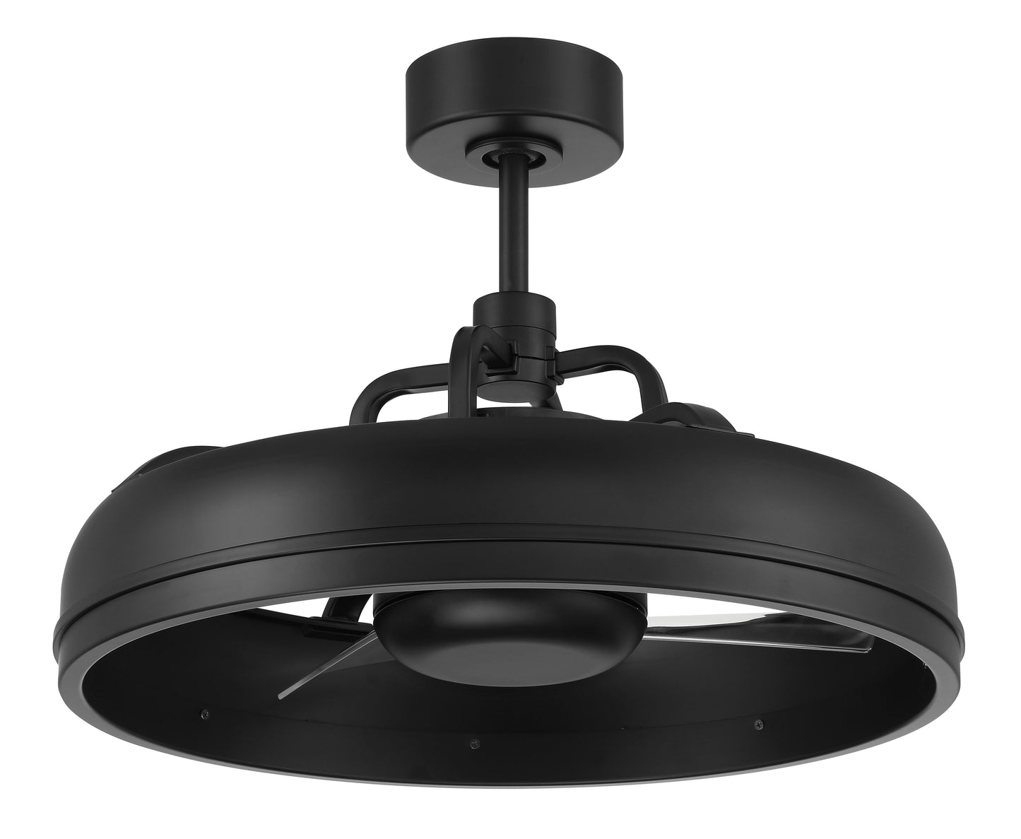 TYL24FB3-NWF - Taylor 18" Fandelier Indoor/Outdoor no Wifi 20" 3 Blade Indoor Outdoor Ceiling Fan with Light Kit - Flat Black