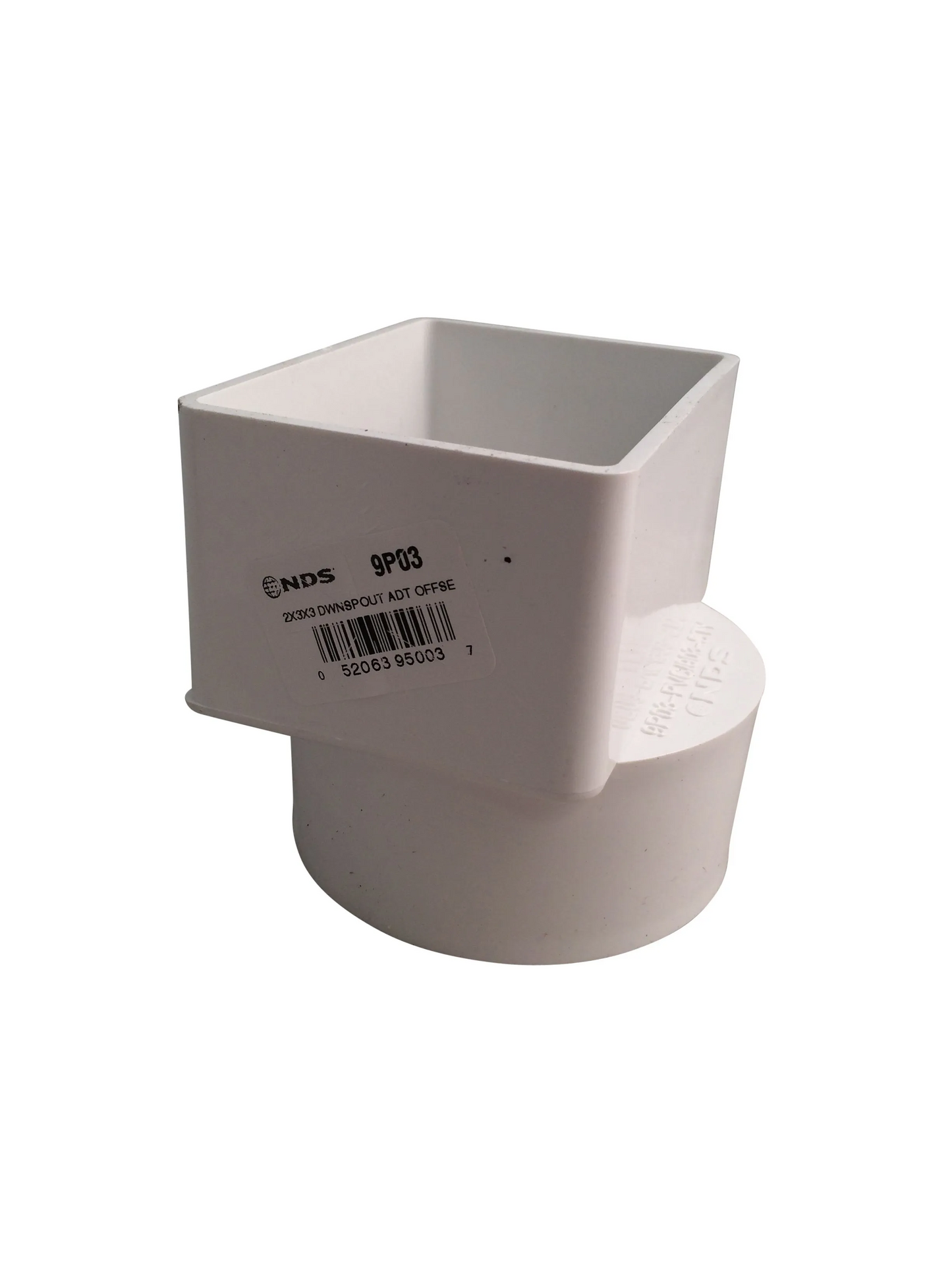 NDS 9P03 - 2" x 3" x 3" Downspout Adapter Offset
