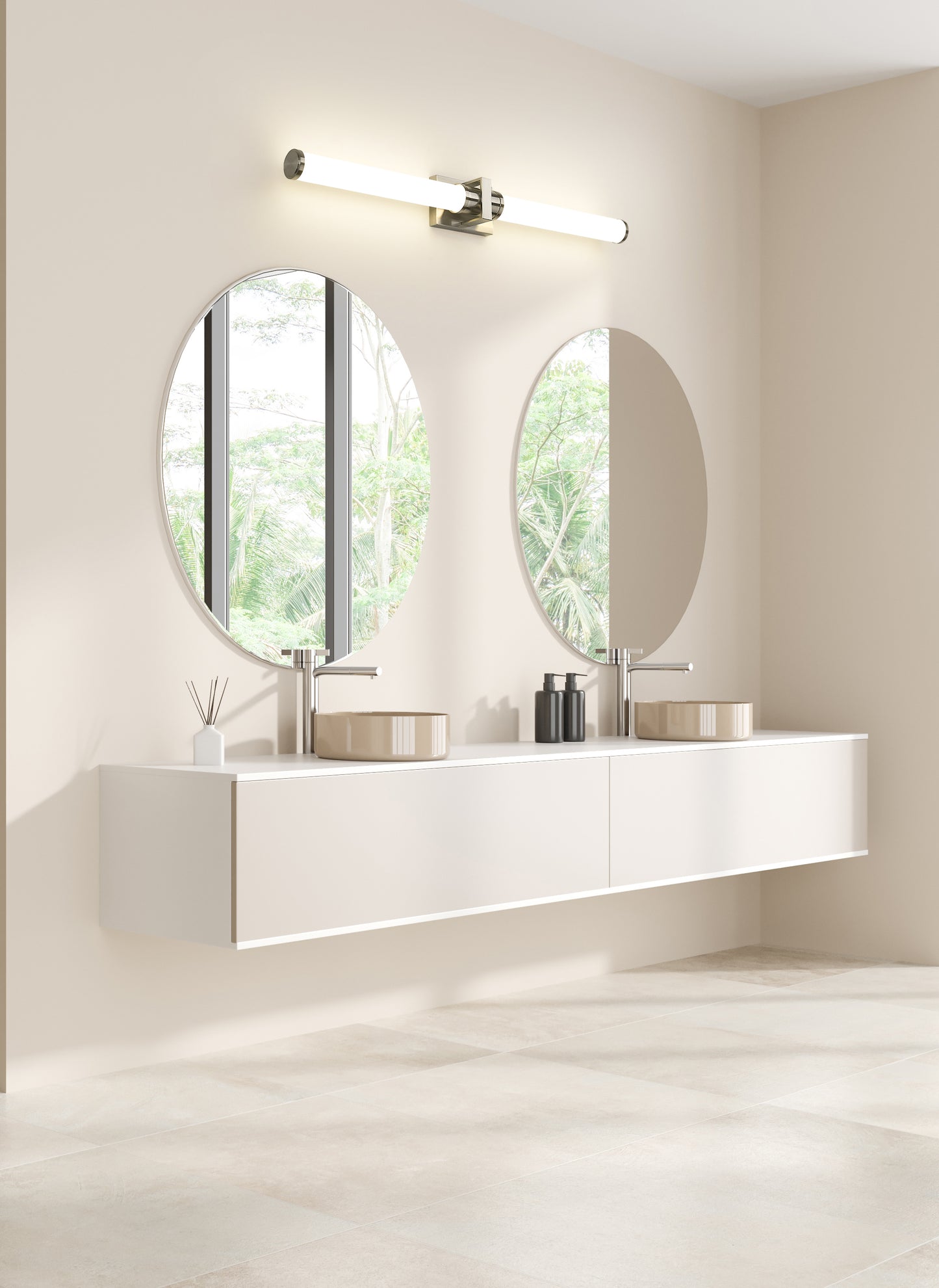 1019-40W-BN-LED - Idris 1 Light 40" Vanity - Brushed Nickel