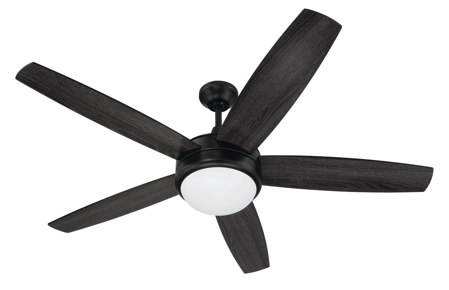 PHZ52FB5 - Phaze II 5- Blade 52" 5 Blade Ceiling Fan with Light Kit - Flat Black