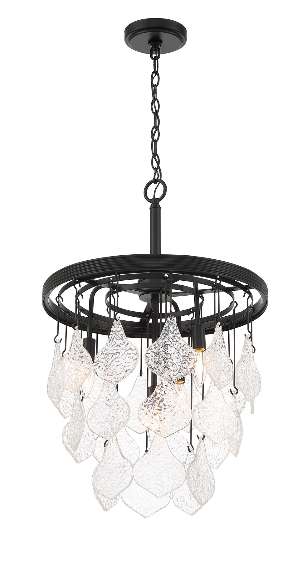 P980FB4 - Vesi 4 Light 18" Wide Pendant - Flat Black