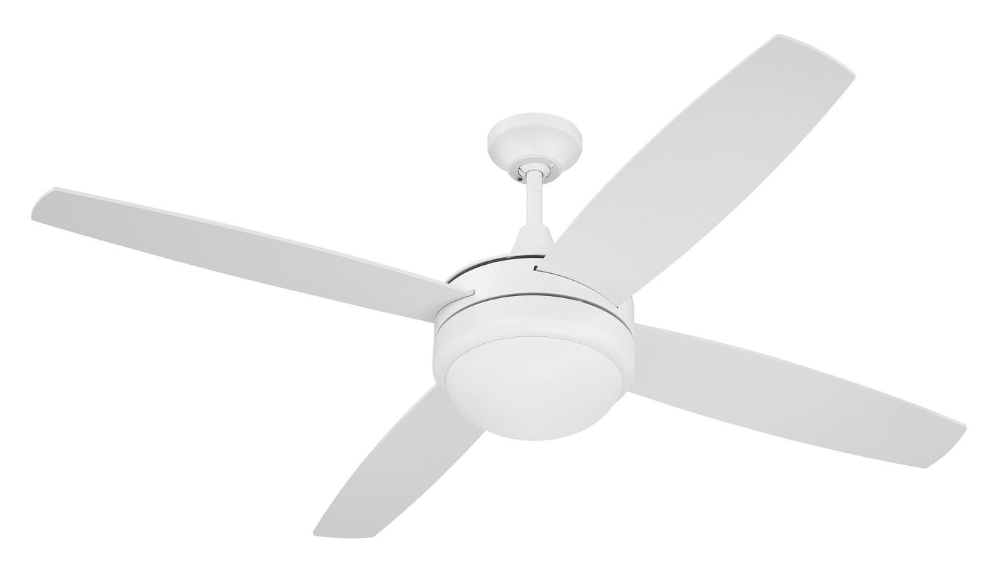 PHZ52W4 - Phaze II 4- Blade 52" 4 Blade Ceiling Fan with Light Kit - White