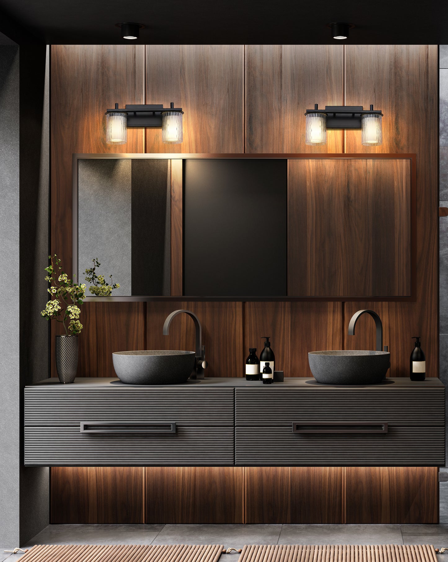 1949-2V-MB - Grayson 2 Light 16" Vanity - Matte Black