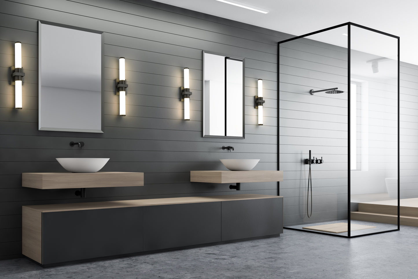 1019-25W-MB-LED - Idris 1 Light 26" Vanity - Matte Black